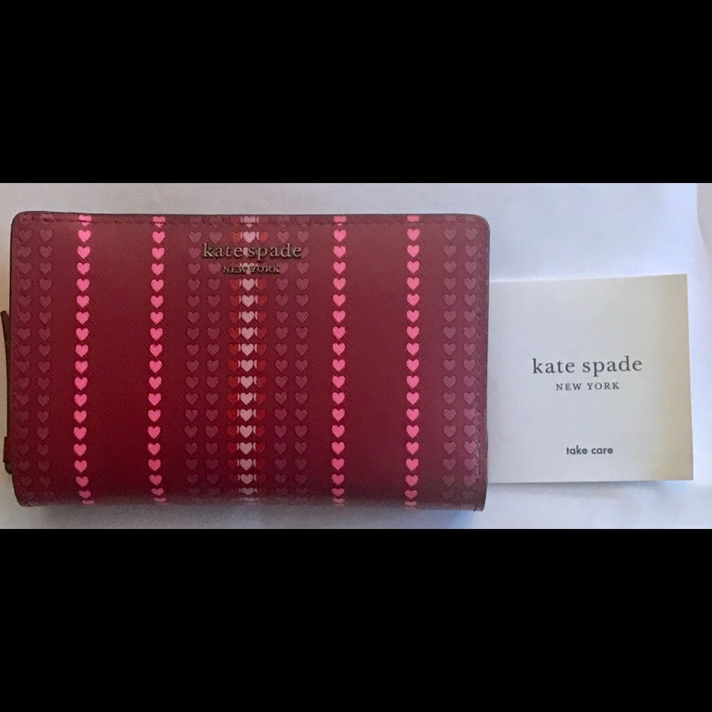 Kate Spade Cameron Heart Stripe Bifold Wallet